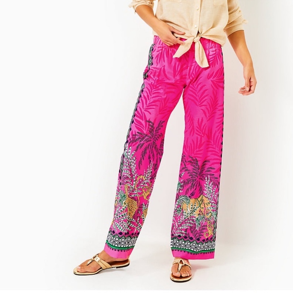 Lilly Pulitzer Bal Harbour Pants- Multi Wild Side size Small NWT